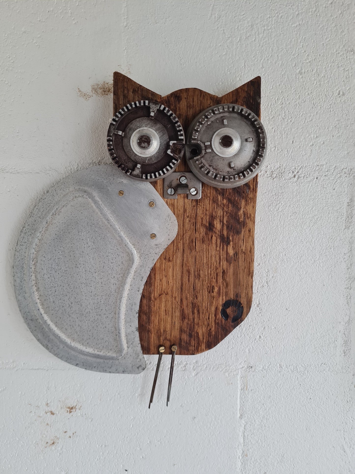 KYLIE BURKE -Hooty the Owl Assemblage Sculpture