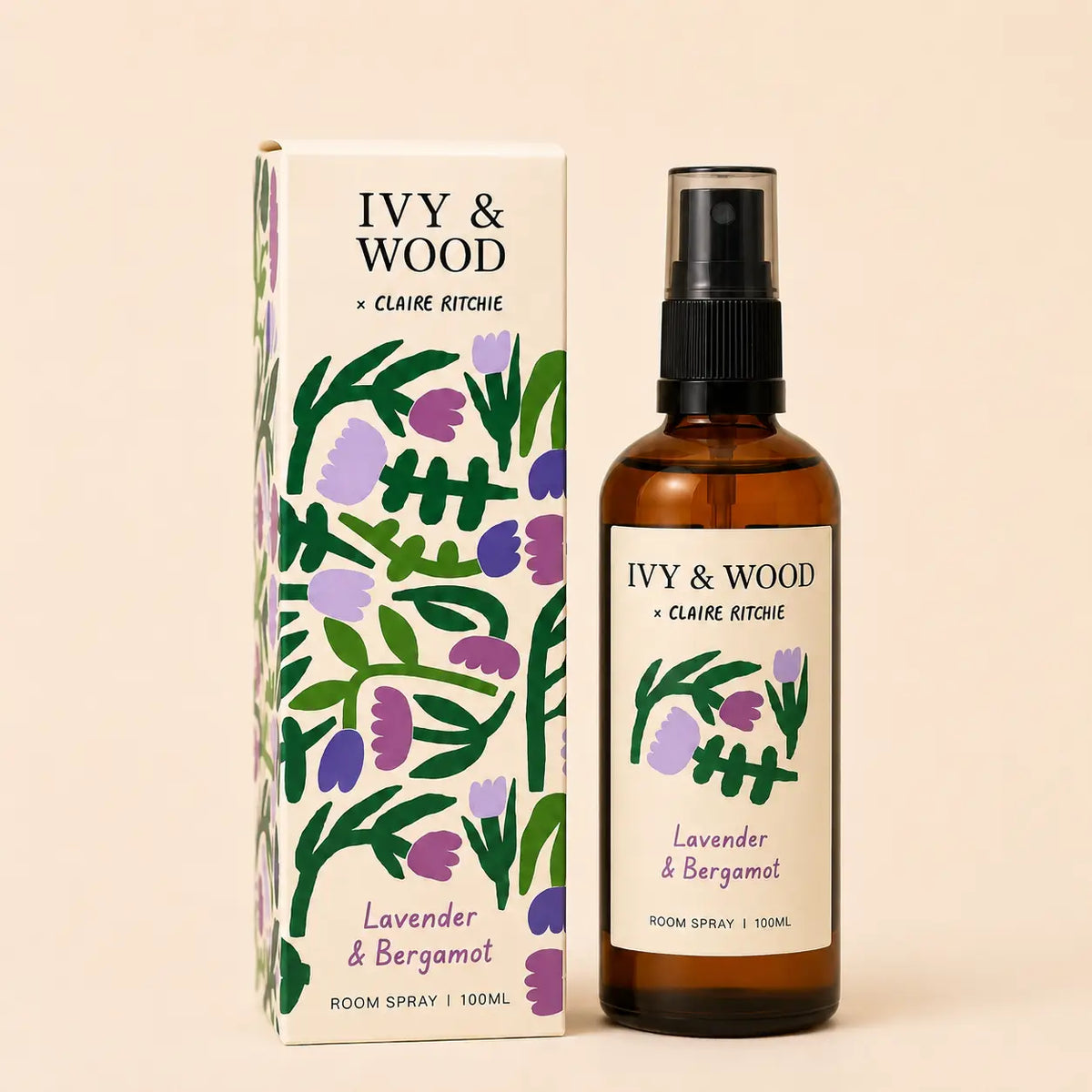 IVY & WOOD - Lavender & Bergamot Room Spray - Bloom X Claire Ritche Limited Edition