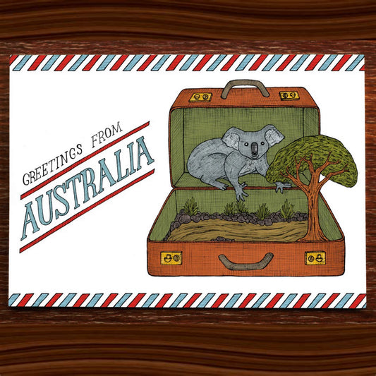 The Nonsense Maker- Koala Suitcase Postcard