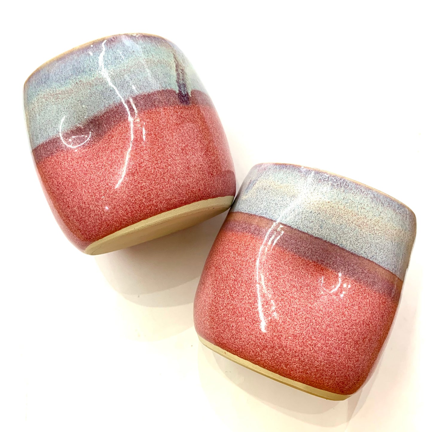 EARTH BY HAND- Hug Mugs- Pink & Purple Glaze