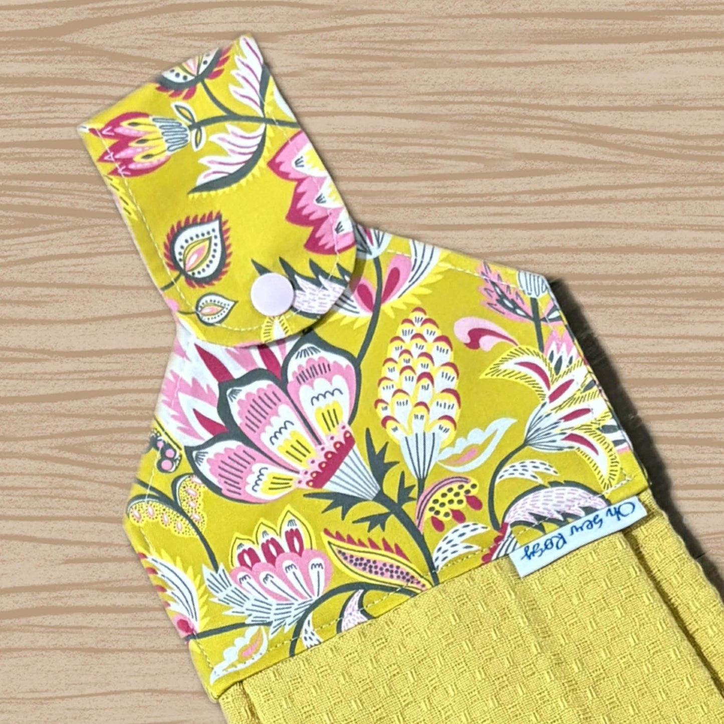 OH SEW ROSY: Hanging Towels - Floral on Mustard