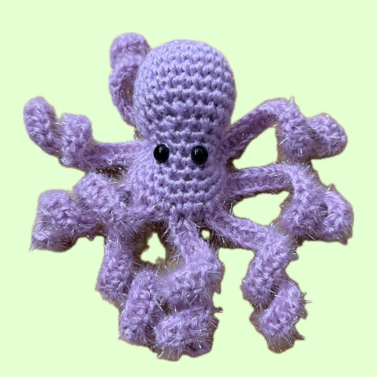 BEAKNITS- CROCHETED OCTOPUS - Lavender Tinsel