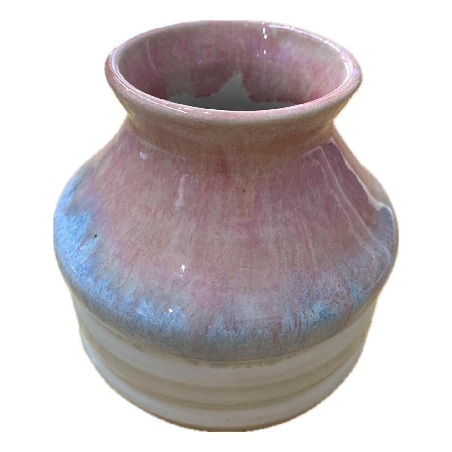 EARTH BY HAND- Pink and Blue Drizzle Vase 1