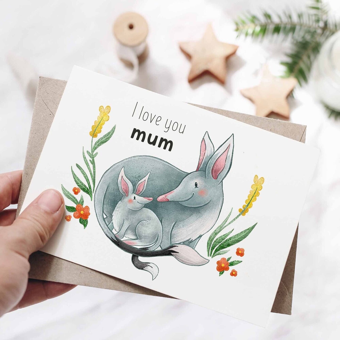 Stray Leaves- Bilby Mum Card