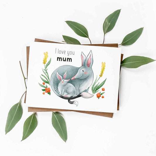 Stray Leaves- Bilby Mum Card