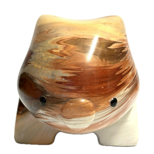 PETE CROMER - RESIN WOMBAT Natural #4 - Caramel Latte