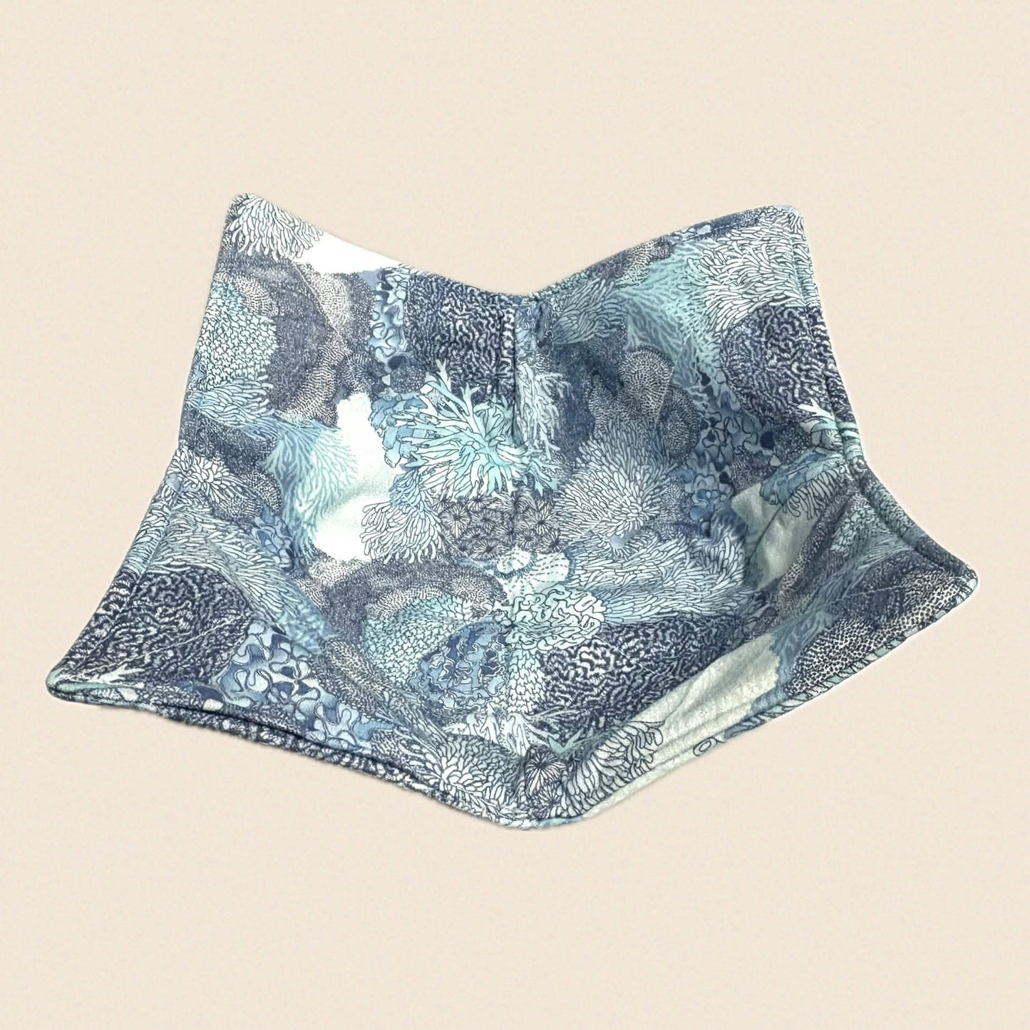 OH SEW ROSY: Bowl Cosies- Blue Seas Vibrant Coral