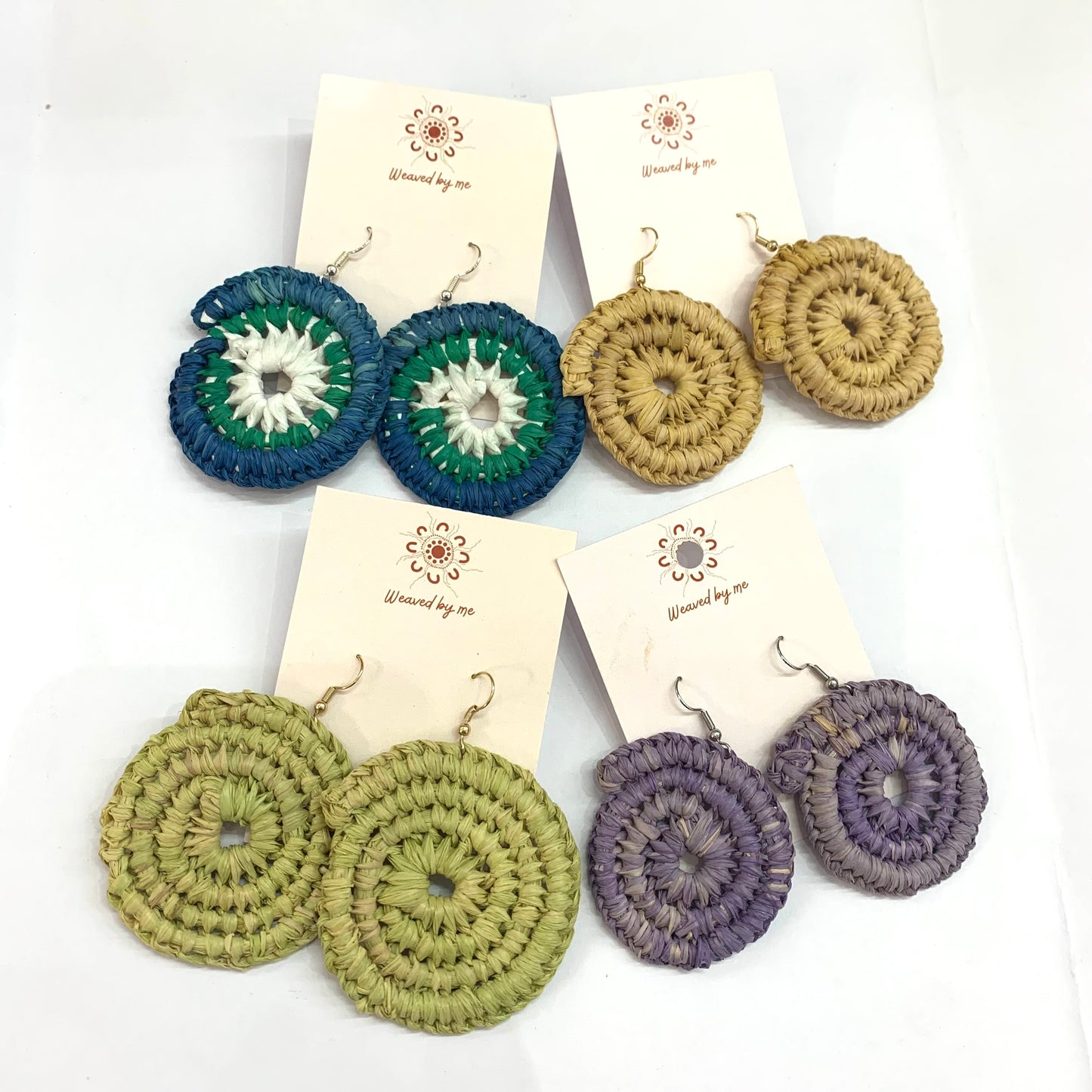 WEAVED BY ME - Indigenous Woven Earrings-Biggies - Jolly Green