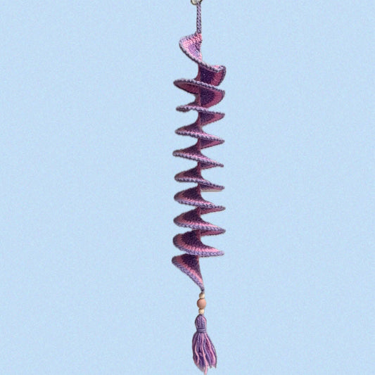 BEAKNITS- CROCHETED WHIRLY TWIRLER - Purple and Pink