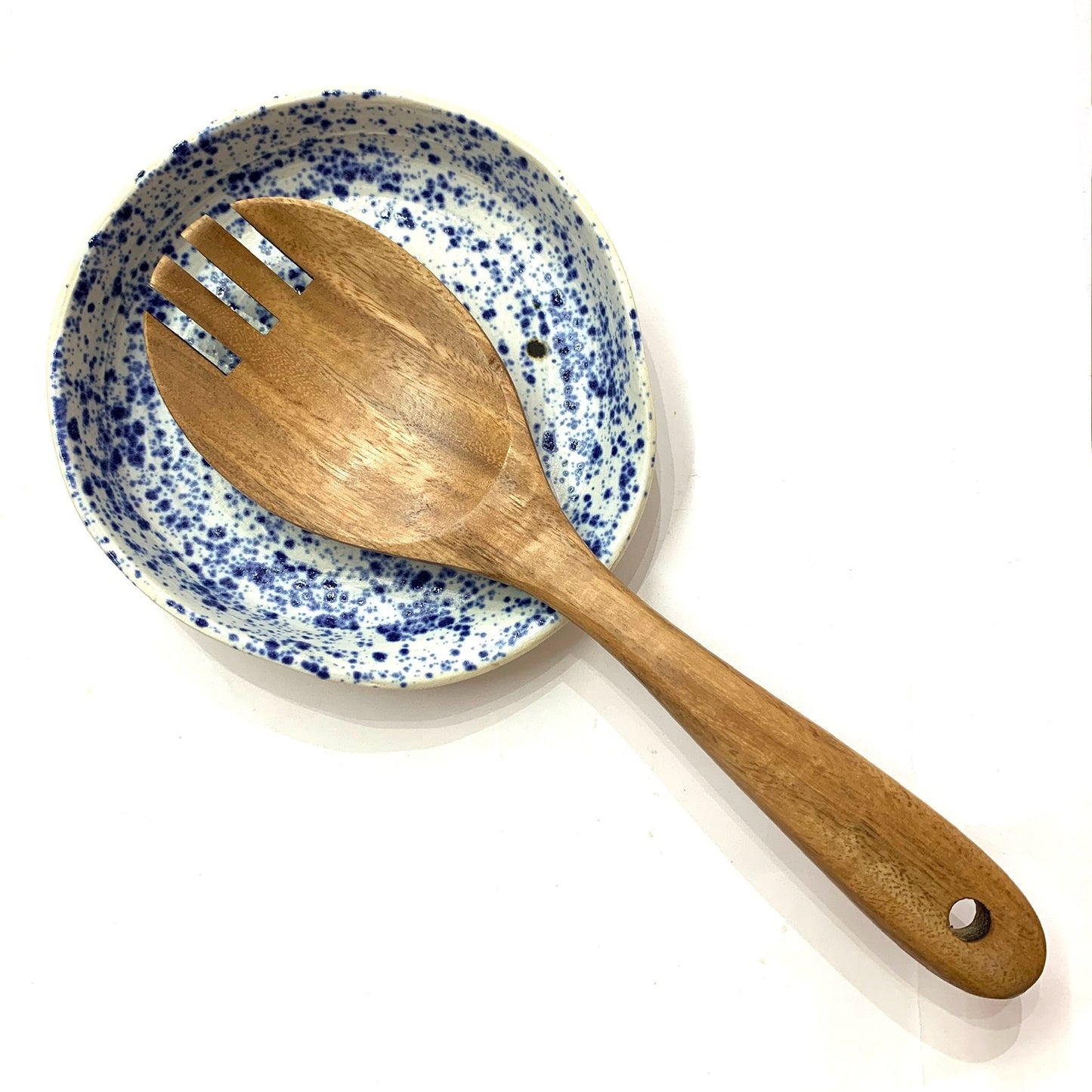 POTTERESS BY ALICIA - Spoon Rest - Blue Speckled