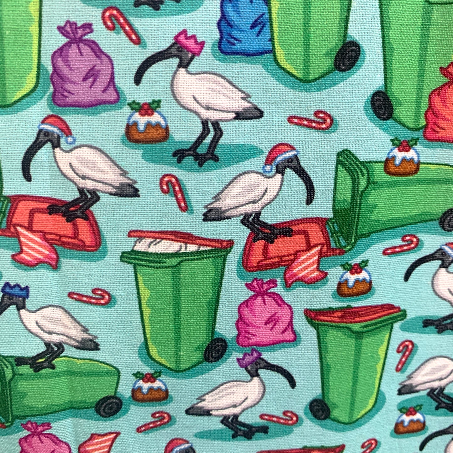 MUMMA WHOOPEE - "Bin Chicken (Ibis) & Checks" Christmas Apron