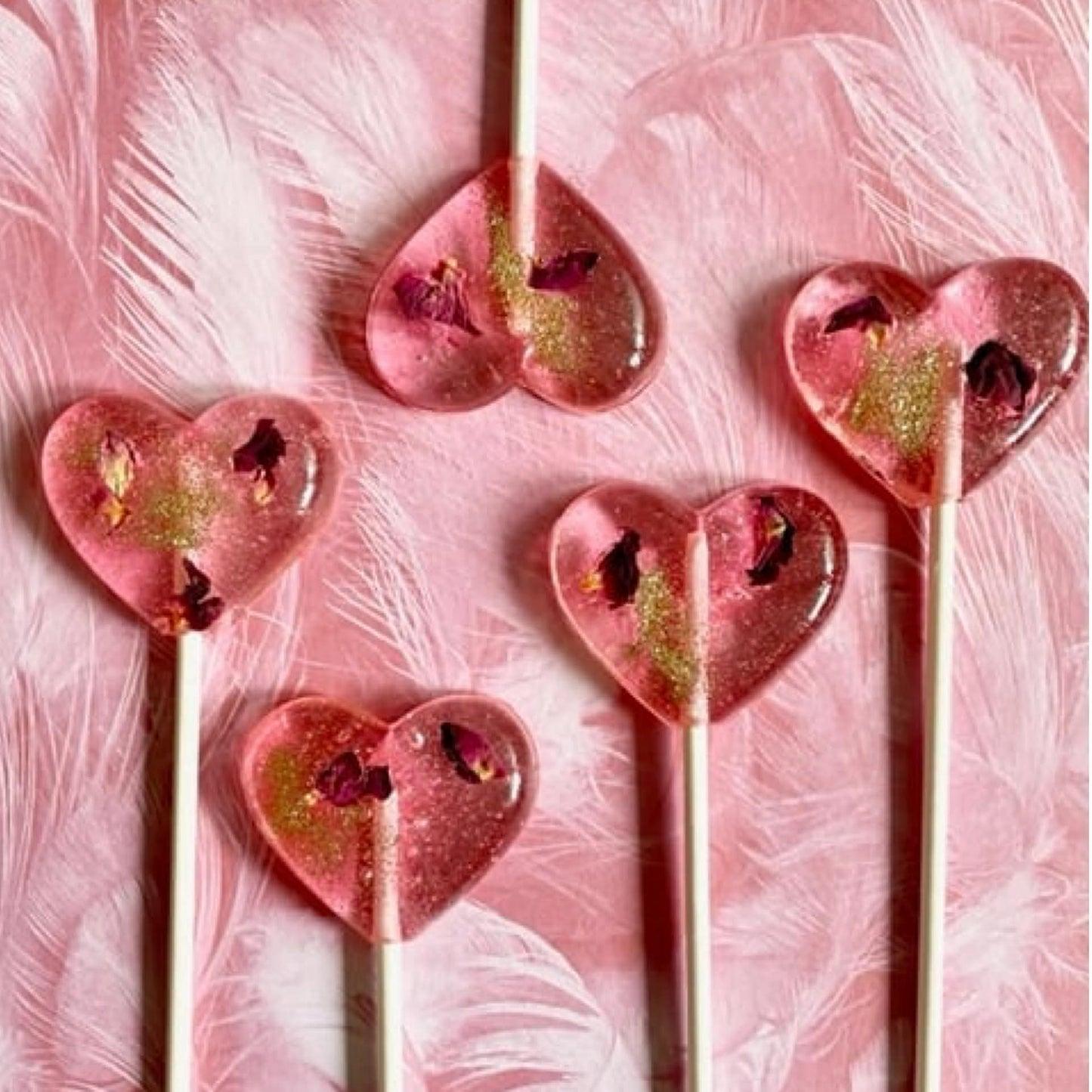 SWEETIE DARLING CANDY - Glitter Rose Love Heart Lollipop