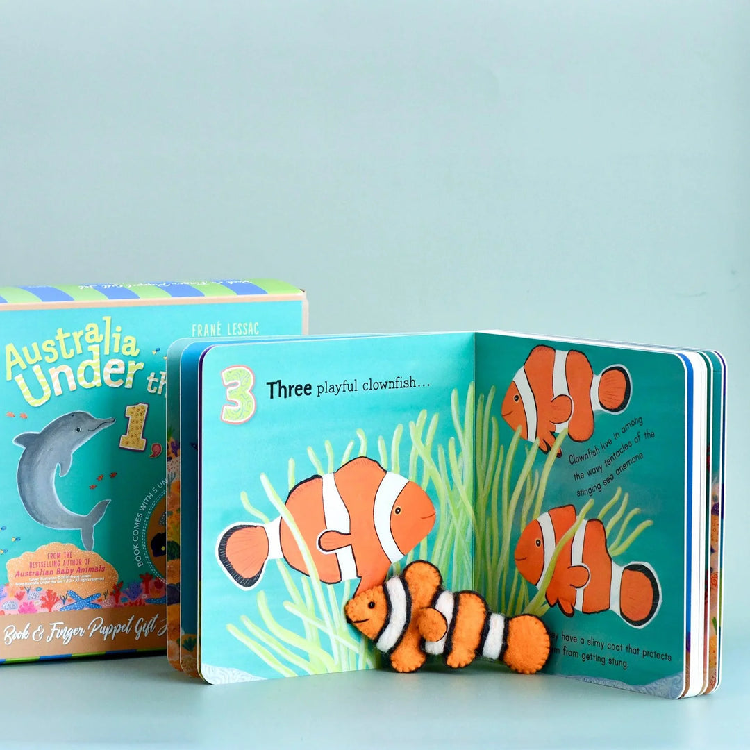 BOOKS & CO - Australia Under the Sea 123 by Frane Lessac- Small Board Book