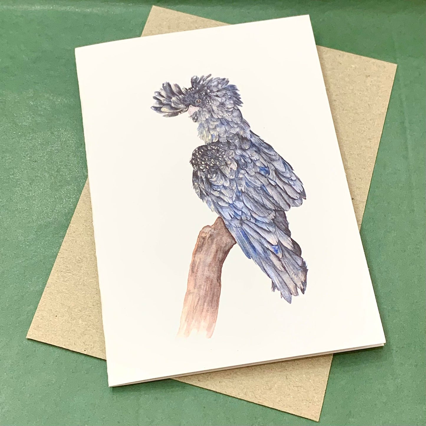 Shanna Trees Creations- Black Cockatoo Greeting Card