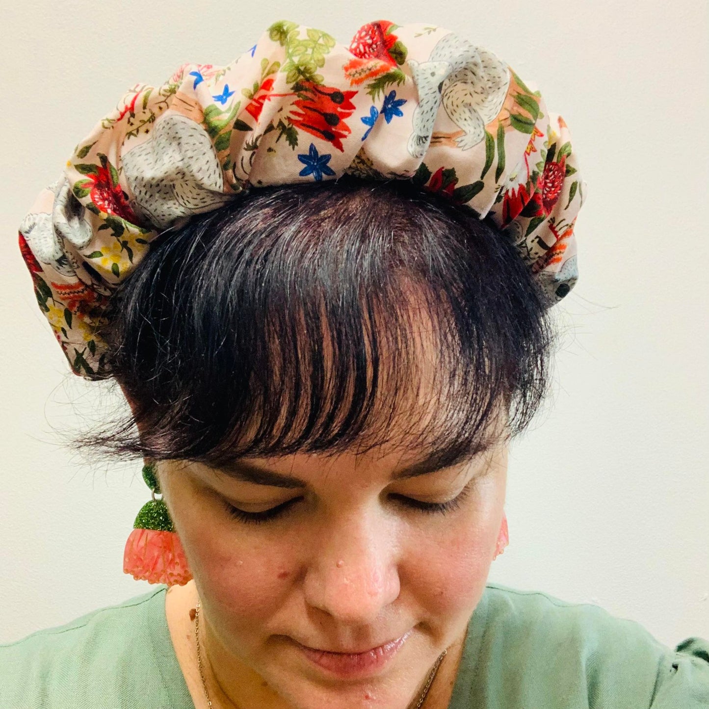 MAKIN WHOOPEE - JUMBO SCRUNCHIE HEADBANDS- "Koala Blossoms"