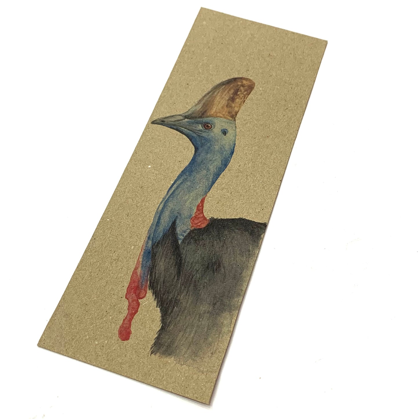 Shanna Trees Creations- "Cassowary" Bookmark- Natural Paper