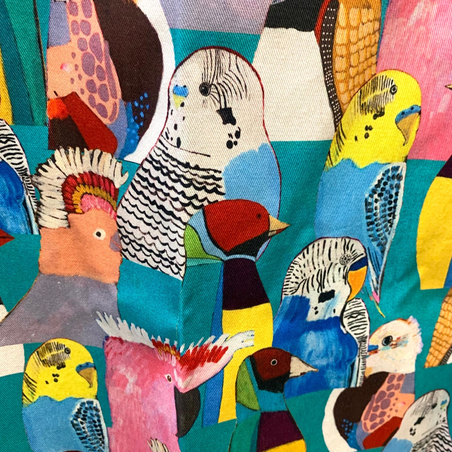 MUMMA WHOOPEE - "Birdie Paradise" FABRIC APRON- Warlukurlangu Fabric