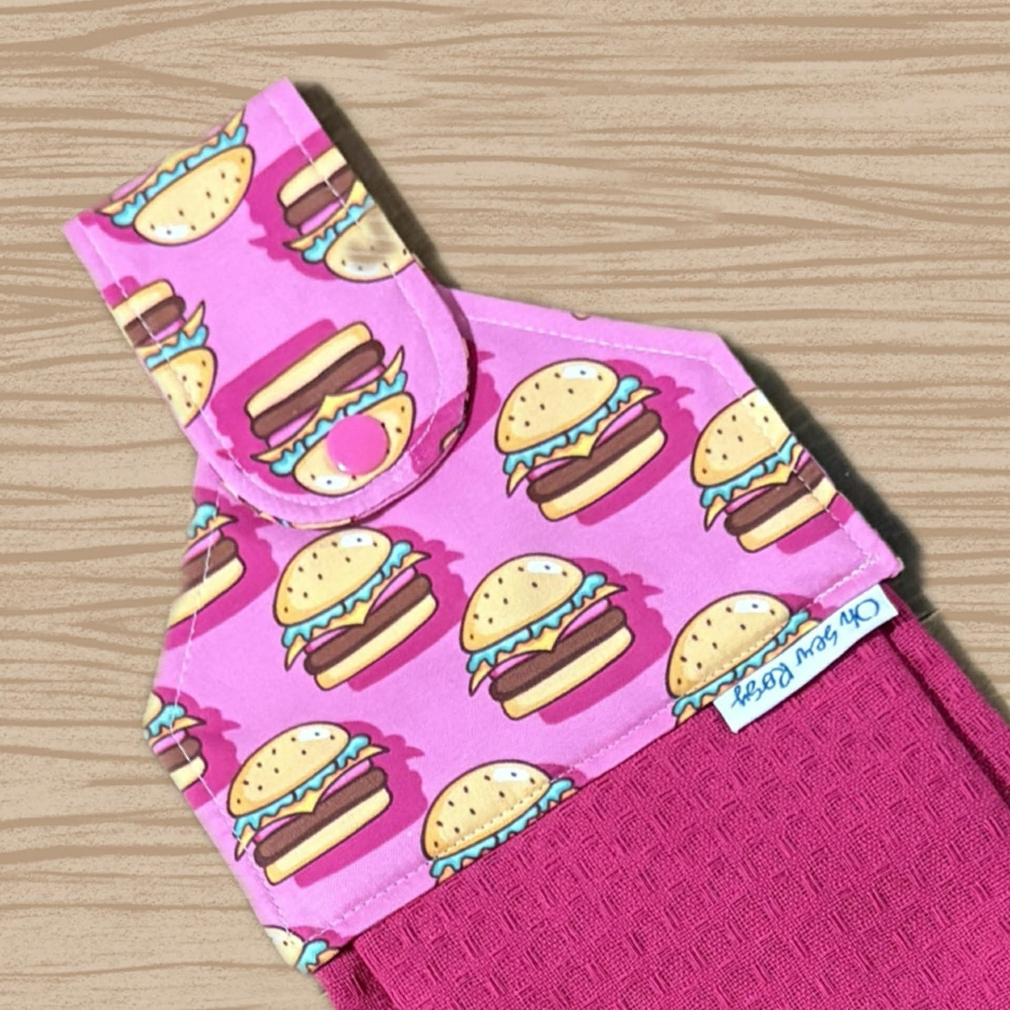 OH SEW ROSY: Hanging Towels - Burgers (Laura Wayne print)