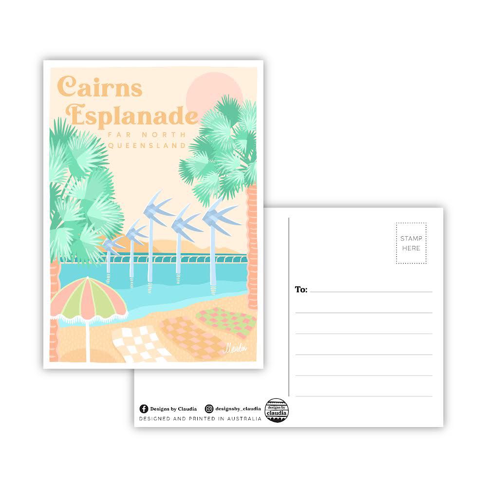 Designs by Claudia - Cairns Esplanade - Postcard
