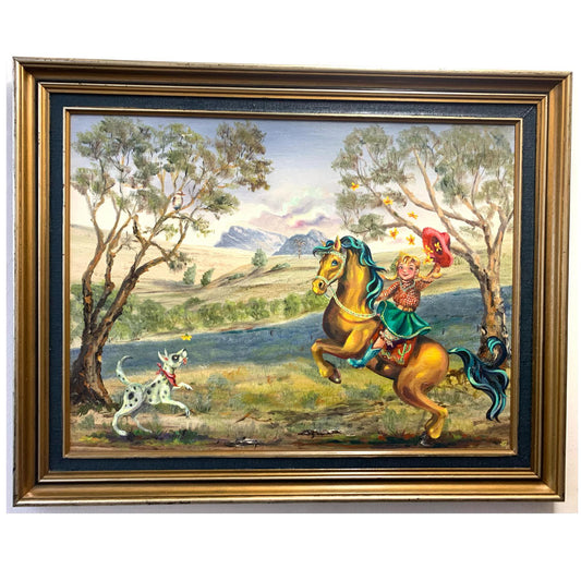 HAYLEY GILLESPIE - REVIVED VINTAGE PAINTINGS- "Yee Ha!"