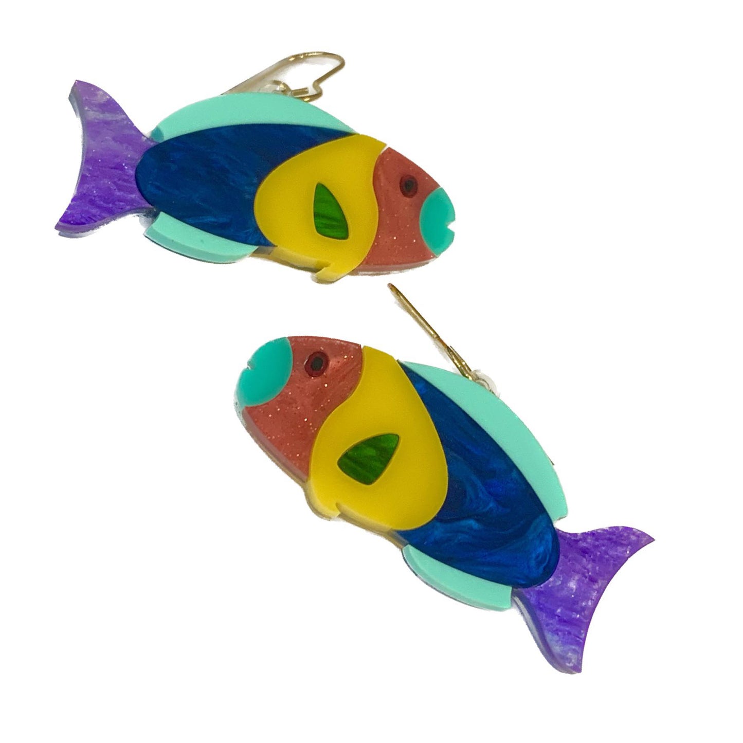 WAHBOO- Tropical Parrot Fish Hook Dangles