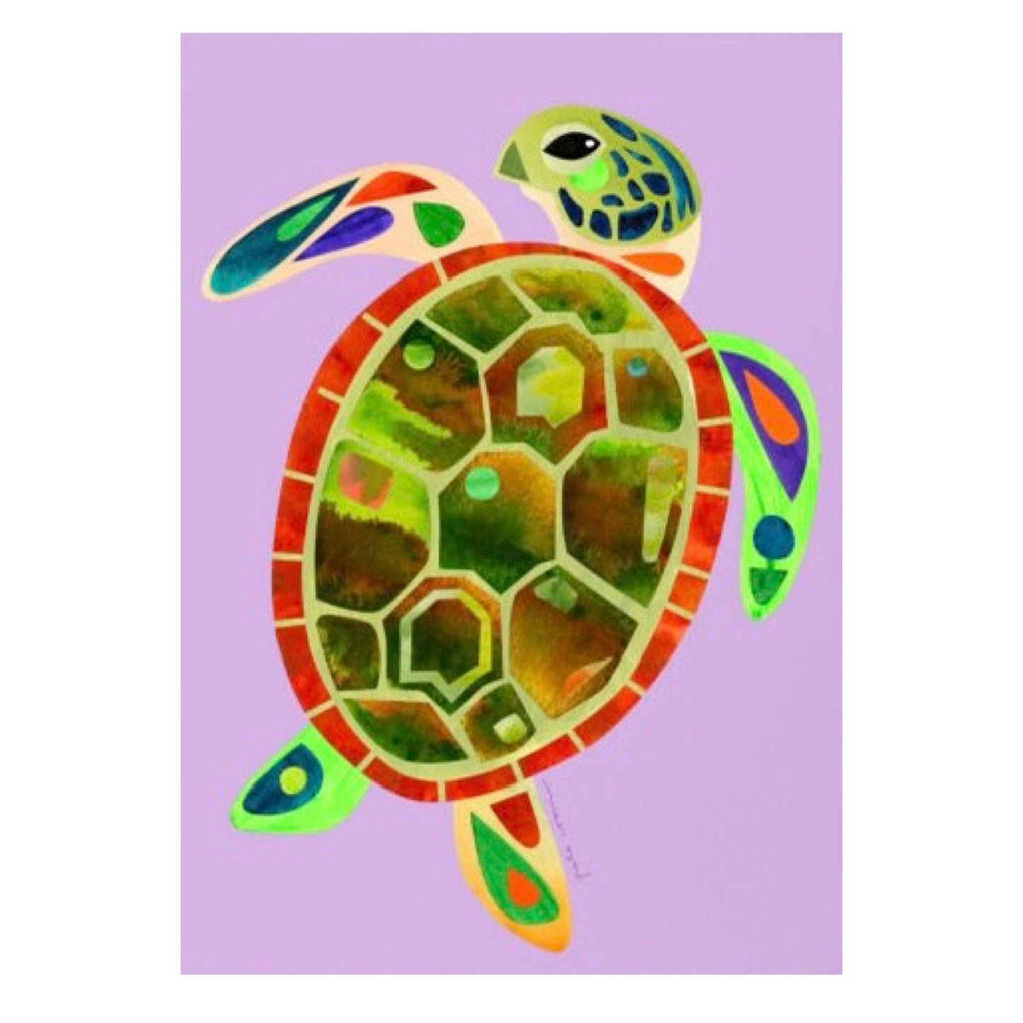 PETE CROMER - Framed "Turtle" Pete Cromer Print