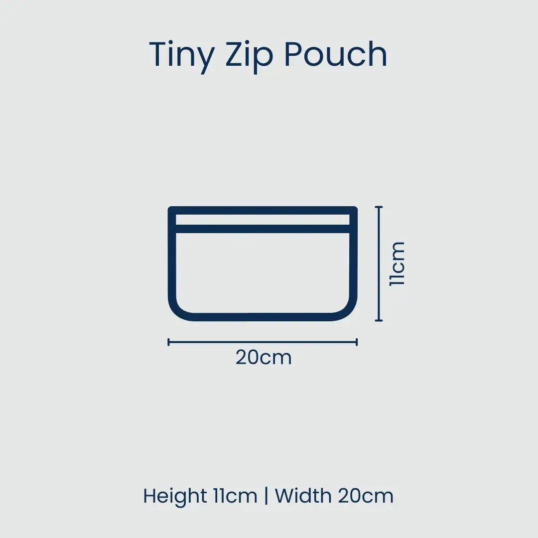 PROJECT TEN - "Blue Stripe" TINY Zip Pouch