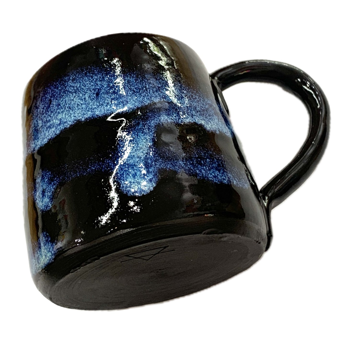 EARTH BY HAND- Black & Blue Glazed Mugs