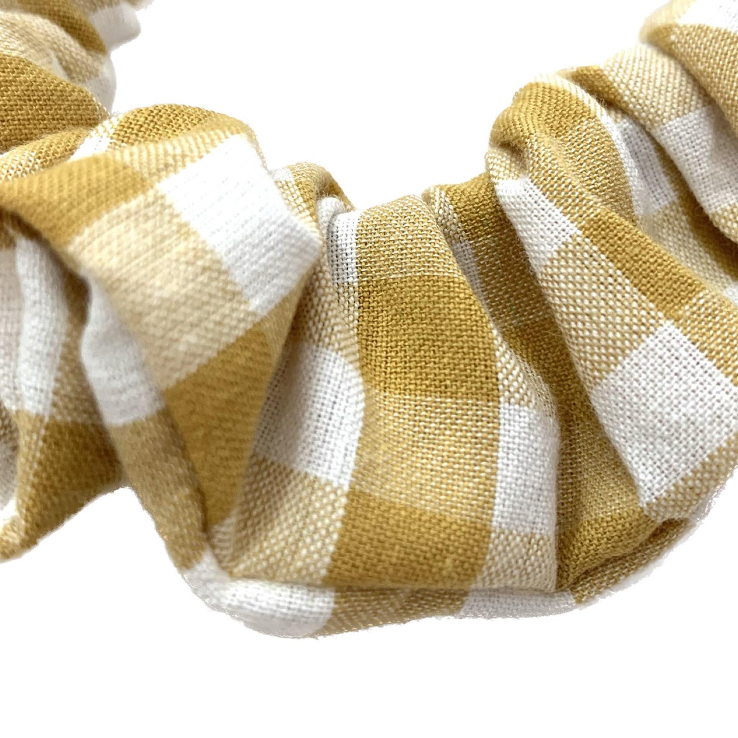 MAKIN' WHOOPEE - JUMBO "Mustard Gingham" SCRUNCHIES