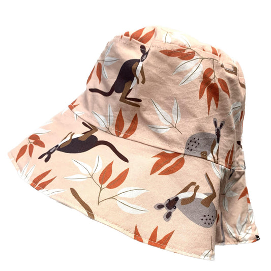 Teacups n Quilts- Rock Wallabies Fabric Hat - Adult Size