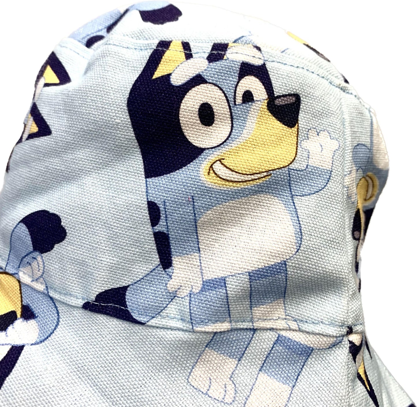 Teacups n Quilts- Blue Just Bkluey Fabric Hat- Kids Size Large