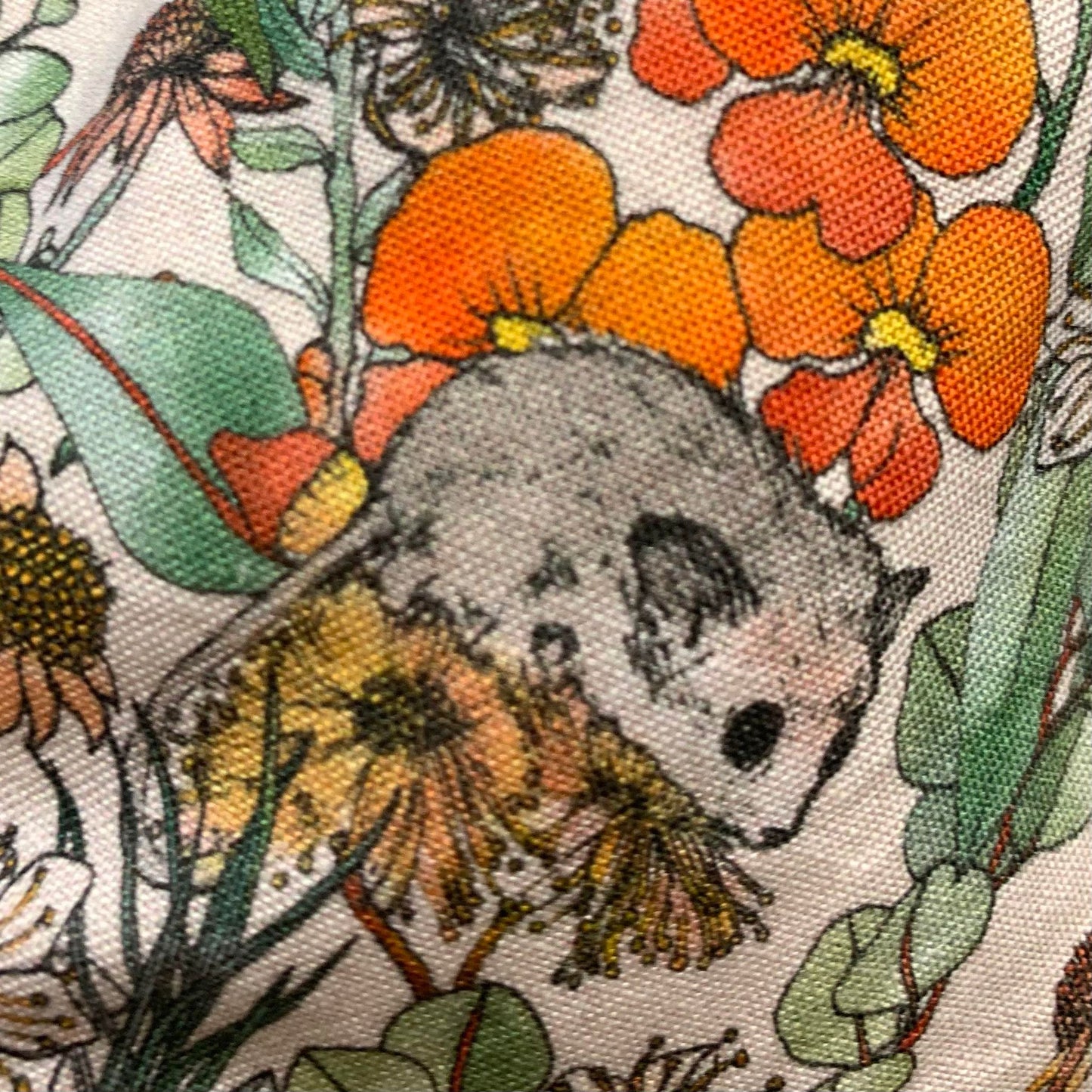 Teacups n Quilts - Possums and Peach Flowers (Scenic Route Fabric) - Adult Size