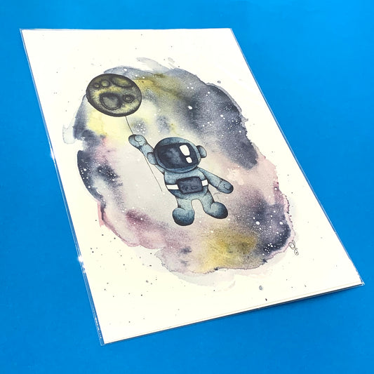 DONNA K CREATIONS- A4 ART PRINTS- Spaceman