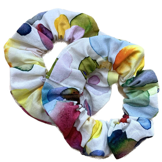 MAKIN' WHOOPEE - "Rainbow Watercolours" REGULAR SCRUNCHIES