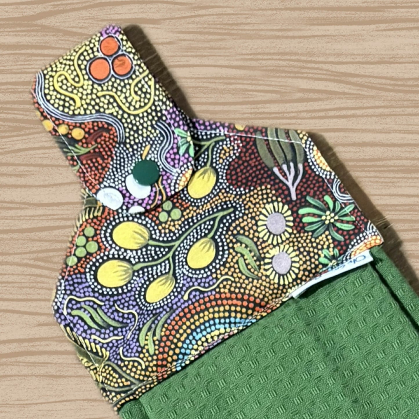 OH SEW ROSY: Hanging Towels - Budgerigar Dreaming (Warlukurlangu Fabric)