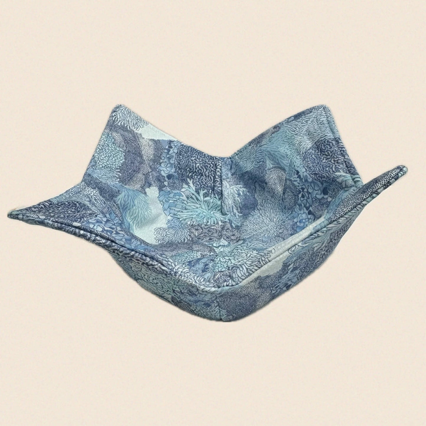 OH SEW ROSY: Bowl Cosies- Blue Seas Vibrant Coral