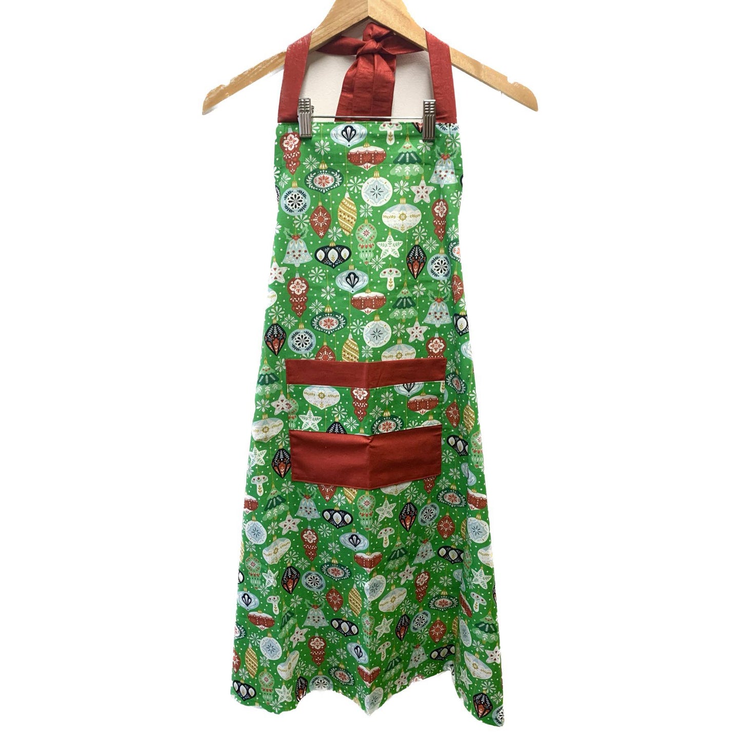 MAKIN' WHOOPEE - "Green Baubles" Christmas Apron