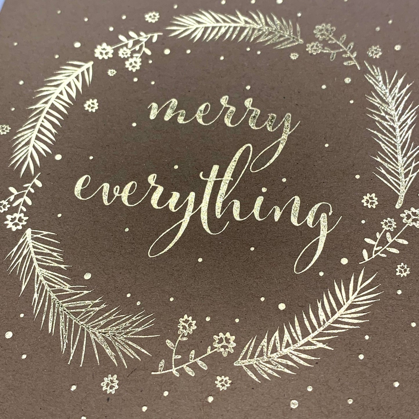 CANDLE BARK CREATIONS - "Merry Everything" Seasonal Wreath - SMALL SINGLE CARDS