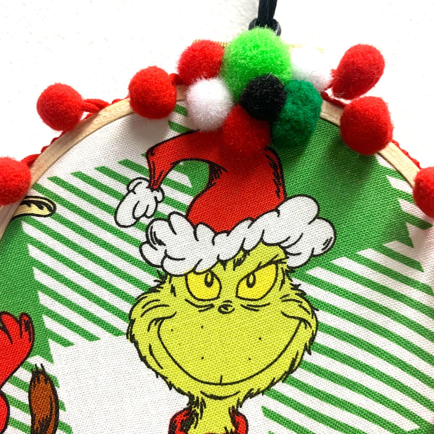 THIS BIRD HAS FLOWN- "The Grinch" Small Embroidery Hoop Christmas Decoration