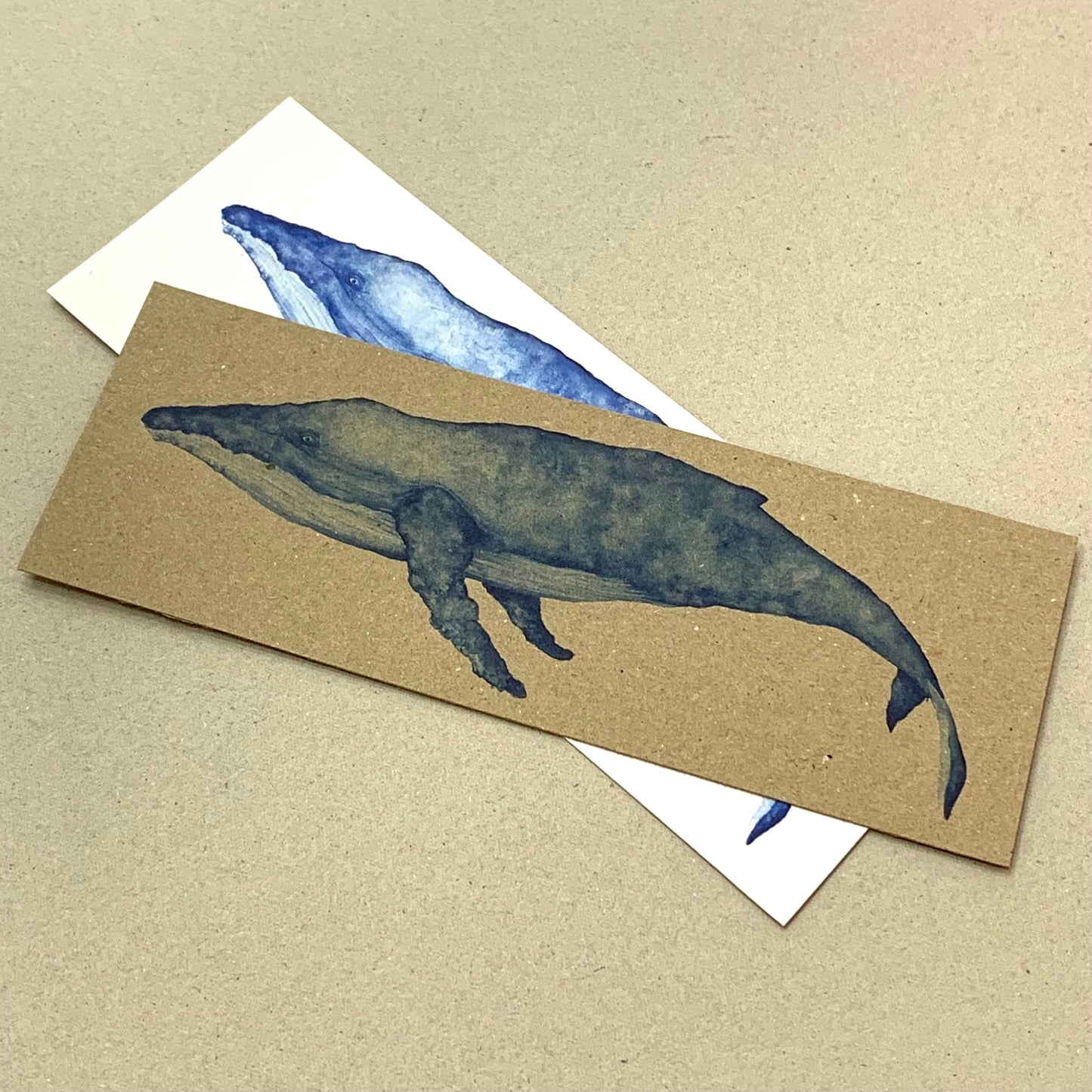 Shanna Trees Creations- "Whale" Bookmark- Natural Paper