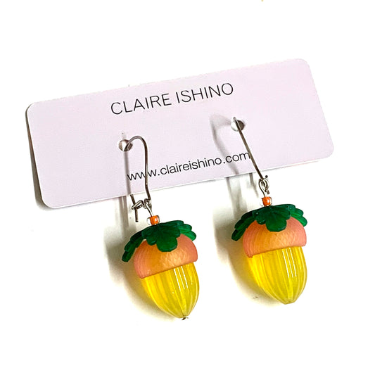 CLAIRE ISHINO- Lucky 'Golden' Acorn Earrings