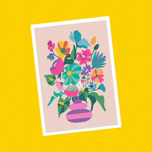 3 BIRDIES STUDIO- "Floral Vase" A5 Art Print