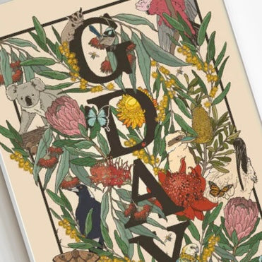 Green Mini Creative - A4 Poster/Print - "G'Day"