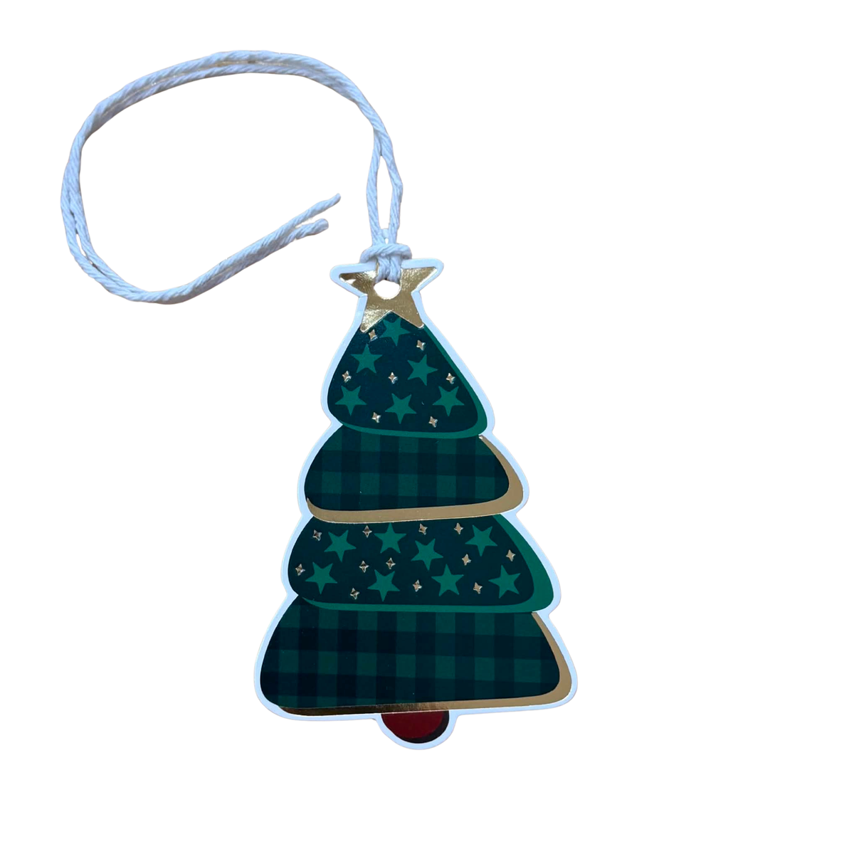 CANDLEBARK CREATIONS - "Gingham Tree" Pack of 8 Gift Tags - CHRISTMAS TAGS