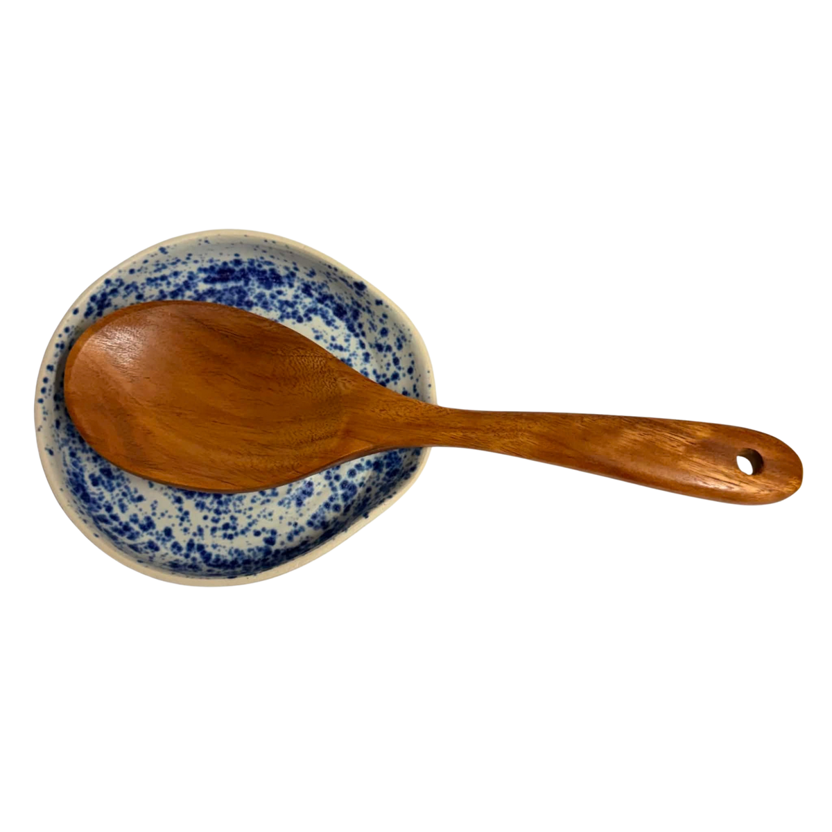 POTTERESS BY ALICIA - Spoon Rest - Blue Speckled