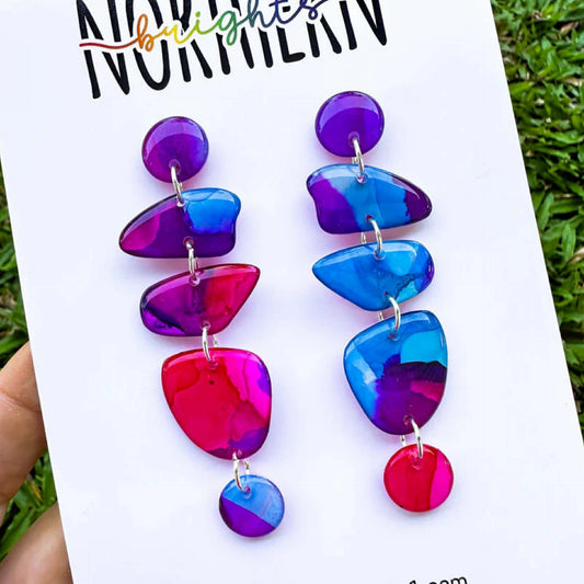 Northern Brights - Lena Dangles 3 - Blue/pink/purples