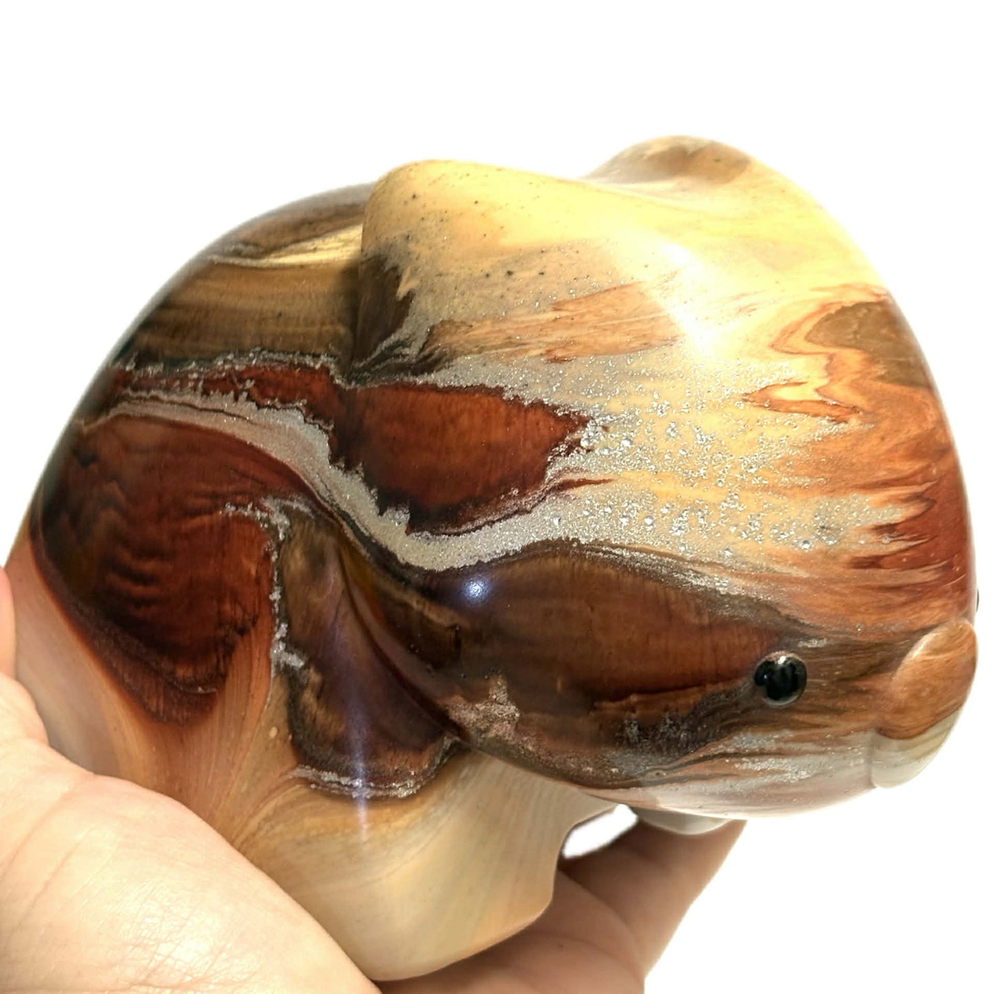 PETE CROMER - RESIN WOMBAT Natural #4 - Caramel Latte