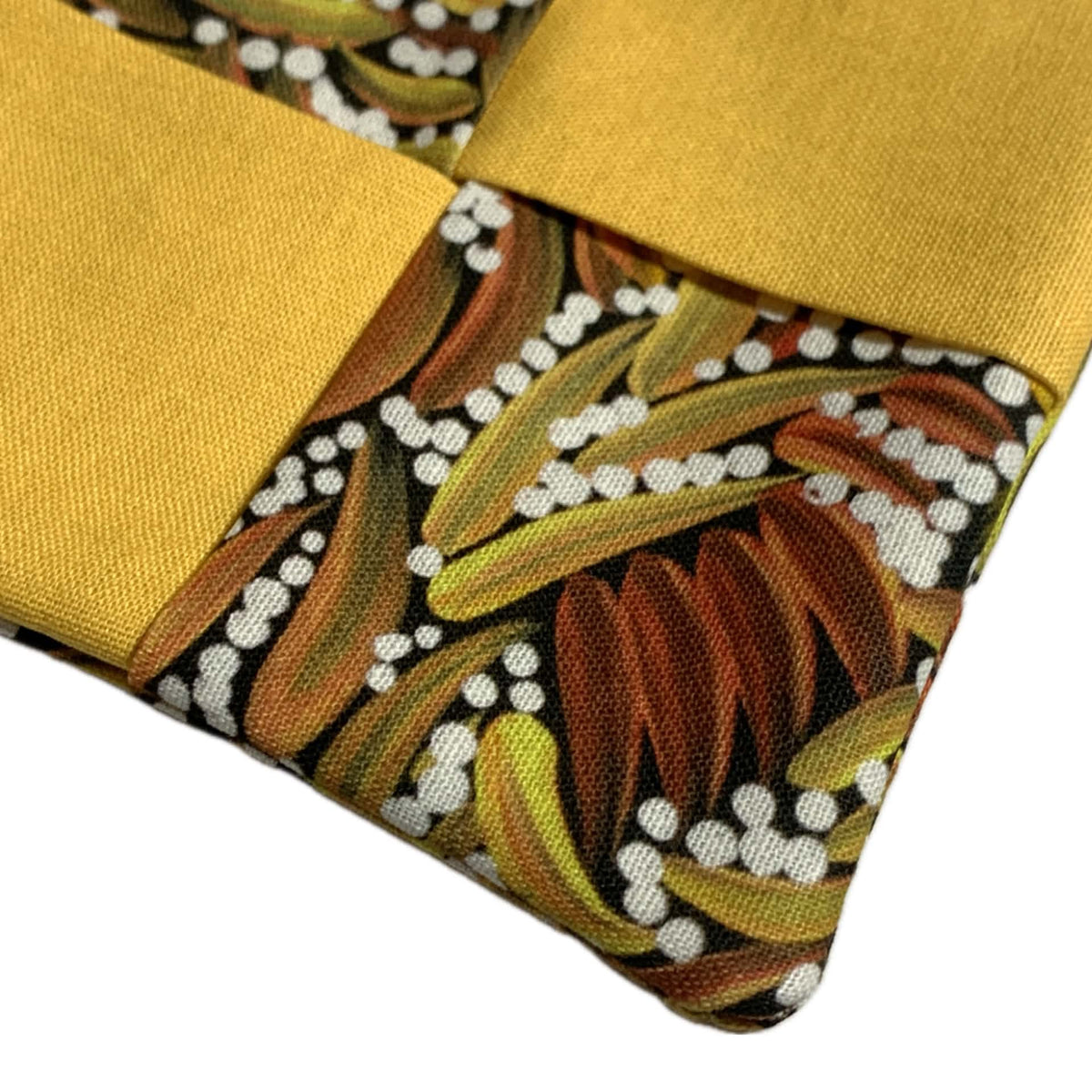 MUMMA WHOOPEE- single  WINE GLASS SLIPPER/COASTERS- BUSH BANANAS YELLOW