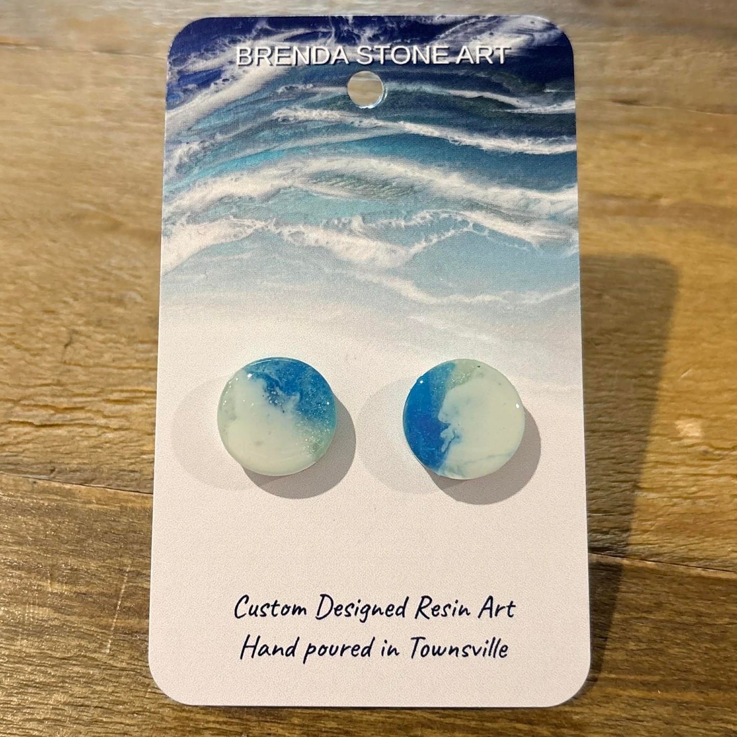 BRENDA STONE ART - Ocean Stud Earrings 4