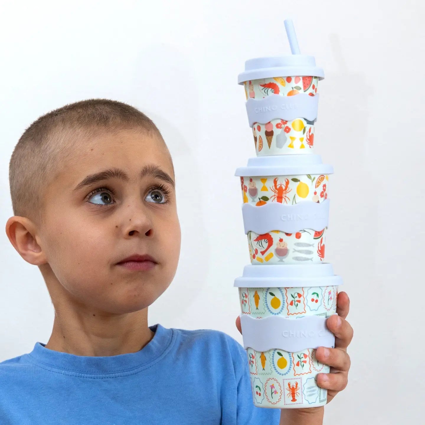 CHINO CLUB- Kids 4oz Reusable Babychino Cup- Amalfi